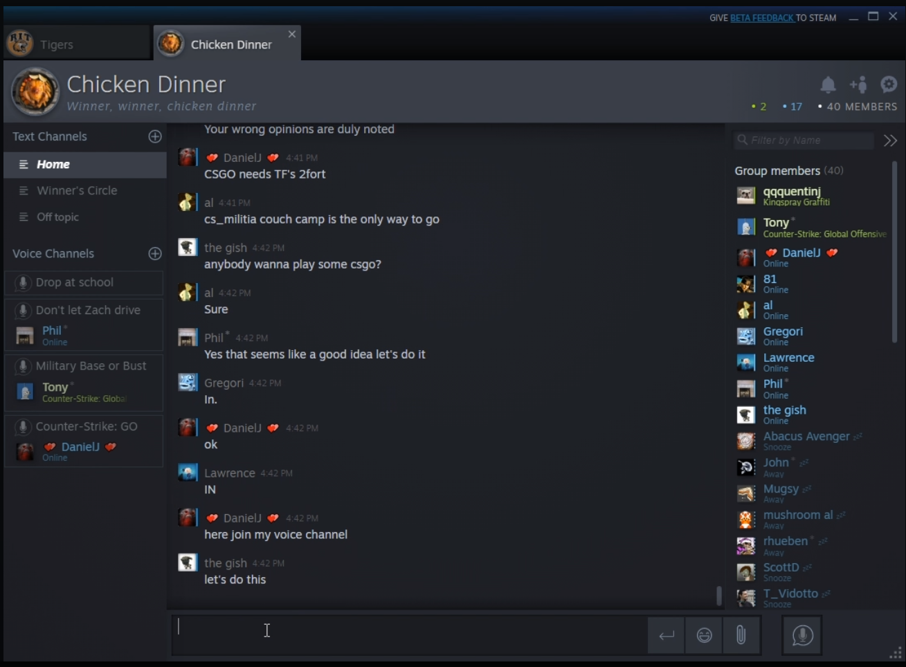 Group chat steam 5 Solutions